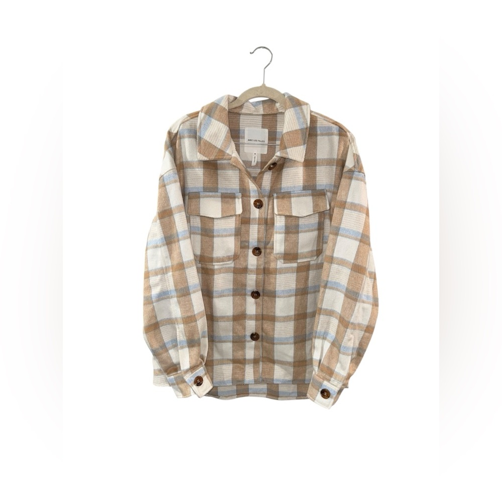 Anthropologie Avec Les Filles Boxy Plaid Shirt Jacket